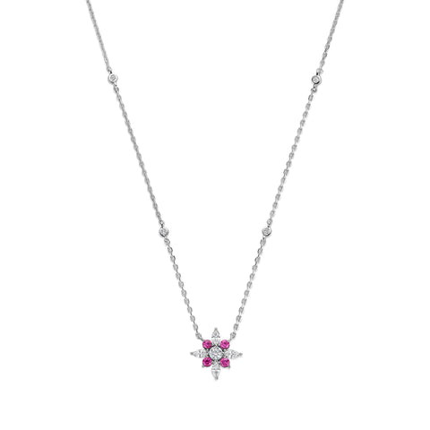 Colier din argint sterling cu zirconiu rosu - HB22N0912AR