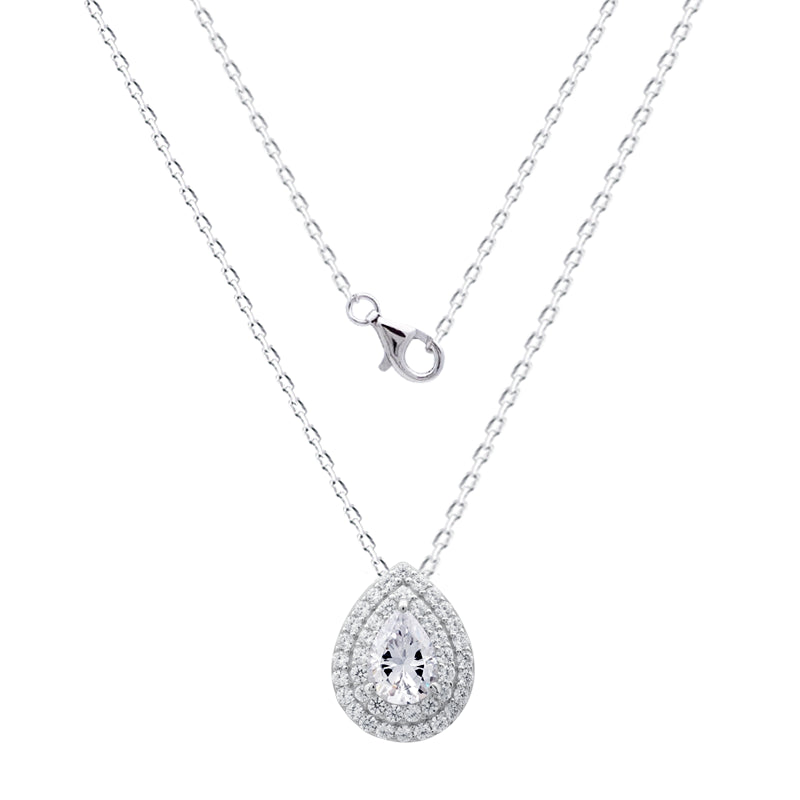 Colier din argint sterling cu zirconiu P12466