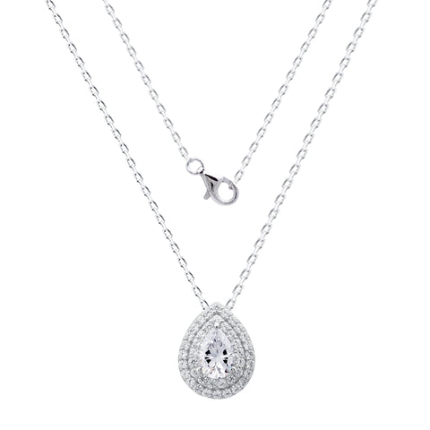 Colier din argint sterling cu zirconiu P12466
