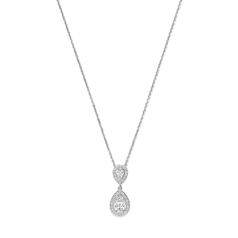 Colier din argint sterling cu zirconiu alb - P21670