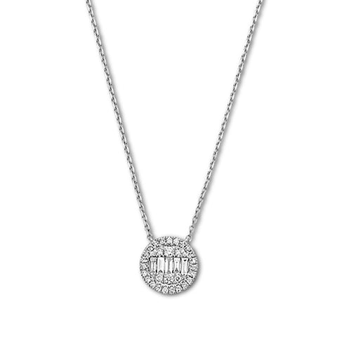Colier din aur galben cu pandantiv cu diamante N479-SA2541N-350-W