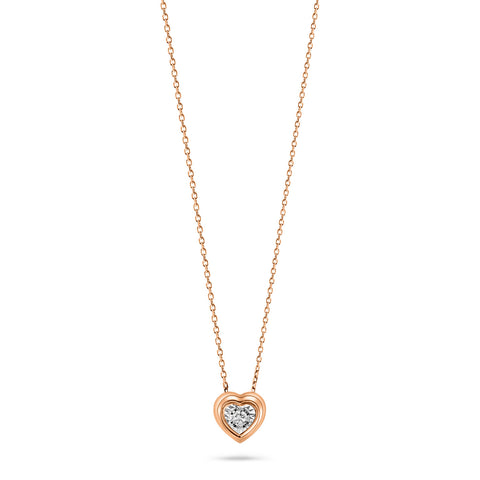 Colier din aur roz cu safir si diamant N480-NC010029A-SA-RW