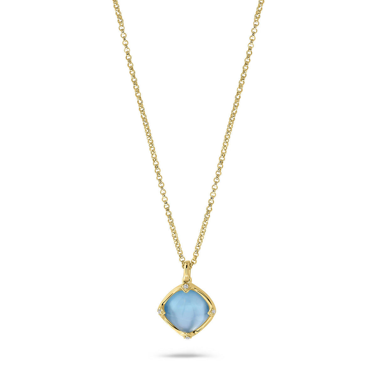 Colier topaz din aur galben cu diamante N480-NC040009ABH-BT-Y