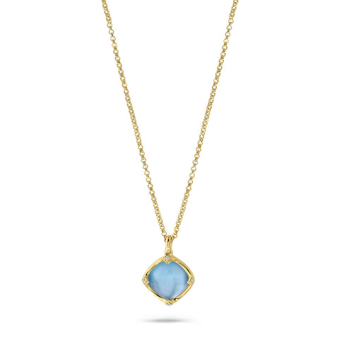 Colier topaz din aur galben cu diamante N480-NC040009ABH-BT-Y