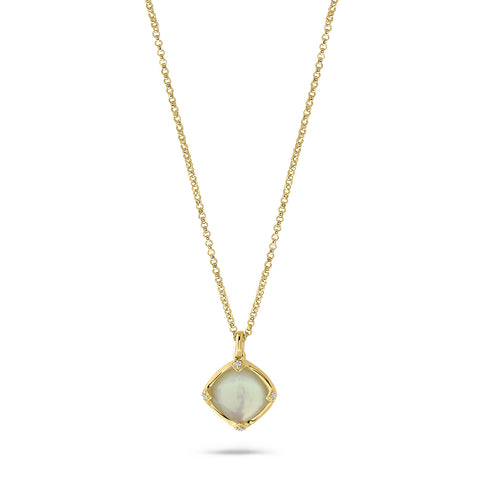 Colier din aur galben cu quartz cu diamante N480-NC040009ALH-LQZ-Y