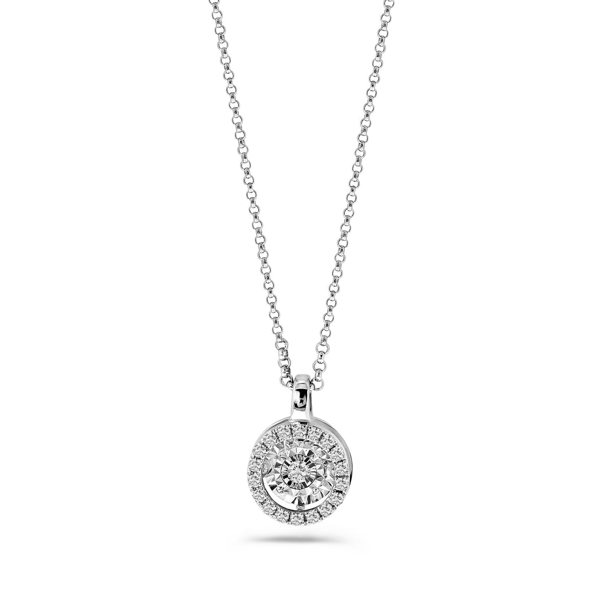 Colier din aur alb cu diamant N480-NG330063ADI-W