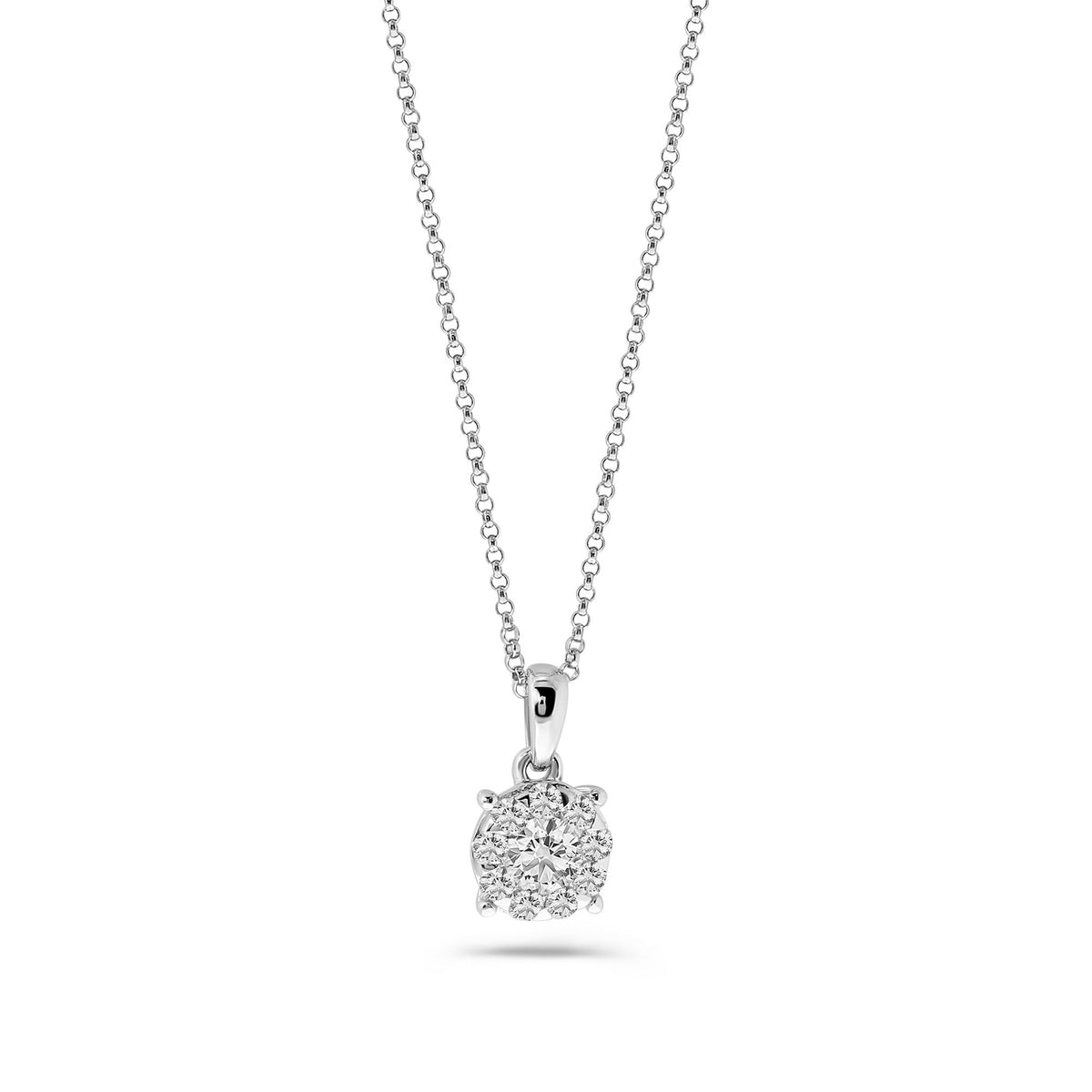 Colier din aur alb cu diamante cultivate în laborator 0,27 ct. N480-NR010310ADI-LG-W