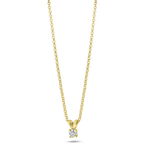 Colier solitar din aur galben cu diamant N480-NR230102ADI-010-Y