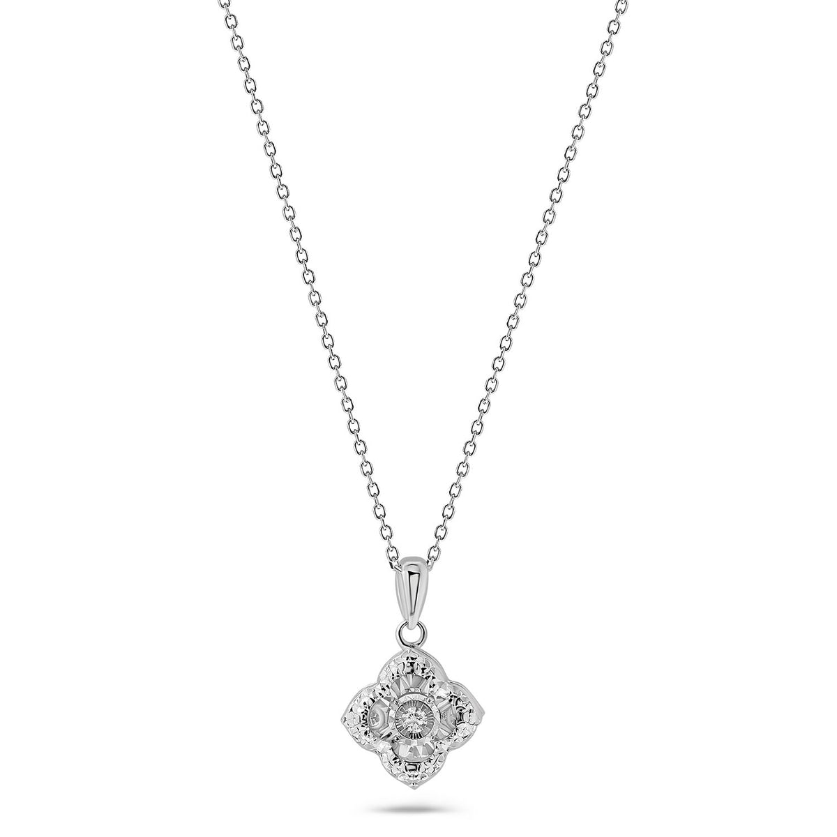 Colier din aur alb cu diamant N480-NR330037ADI-W