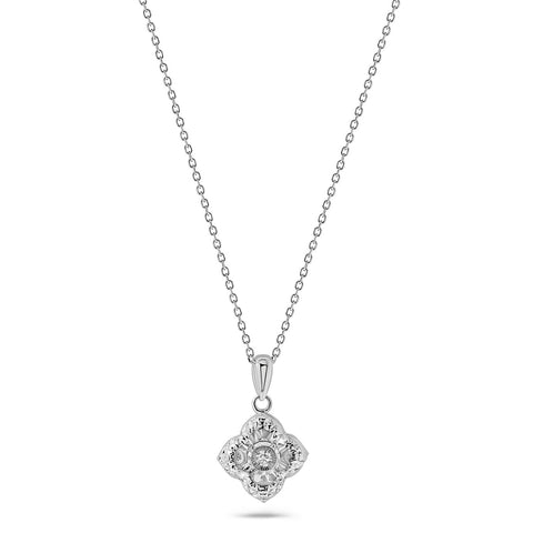Colier din aur alb cu diamant N480-NR330037ADI-W