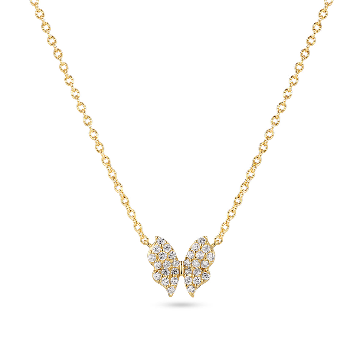 Colier Farfalla placat cu aur - SJ-N2700-CZ-YG
