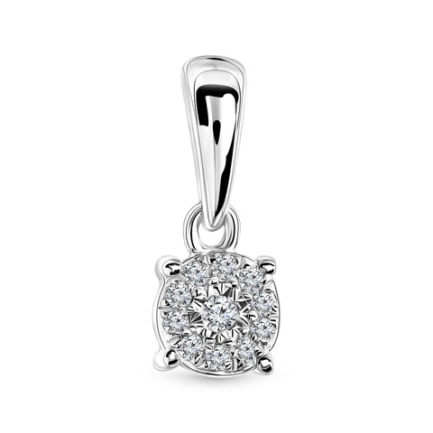 Pandantiv din aur alb cu diamant 42516151