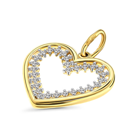 Inimă din aur galben 60019-Z