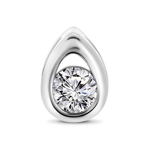 Pandantiv din aur alb cu zirconiu 60150-Z-W