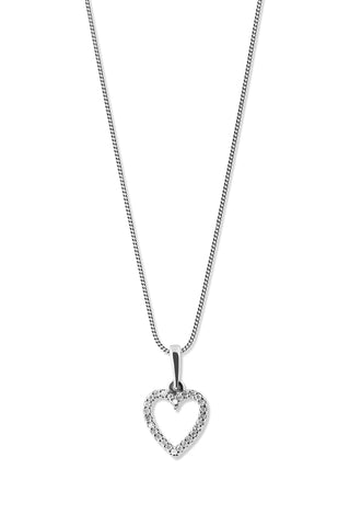 Pandantiv inimă 0,08 ct diamant P480-P01-BS0125R17-W