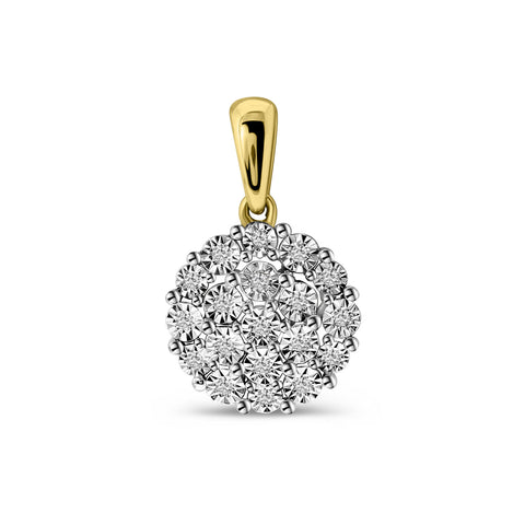 Pandantiv din aur alb cu diamant P480-PL-35048-YW
