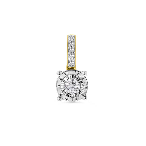 Pandantiv din aur galben cu diamant P480-PU010067ADI-YW