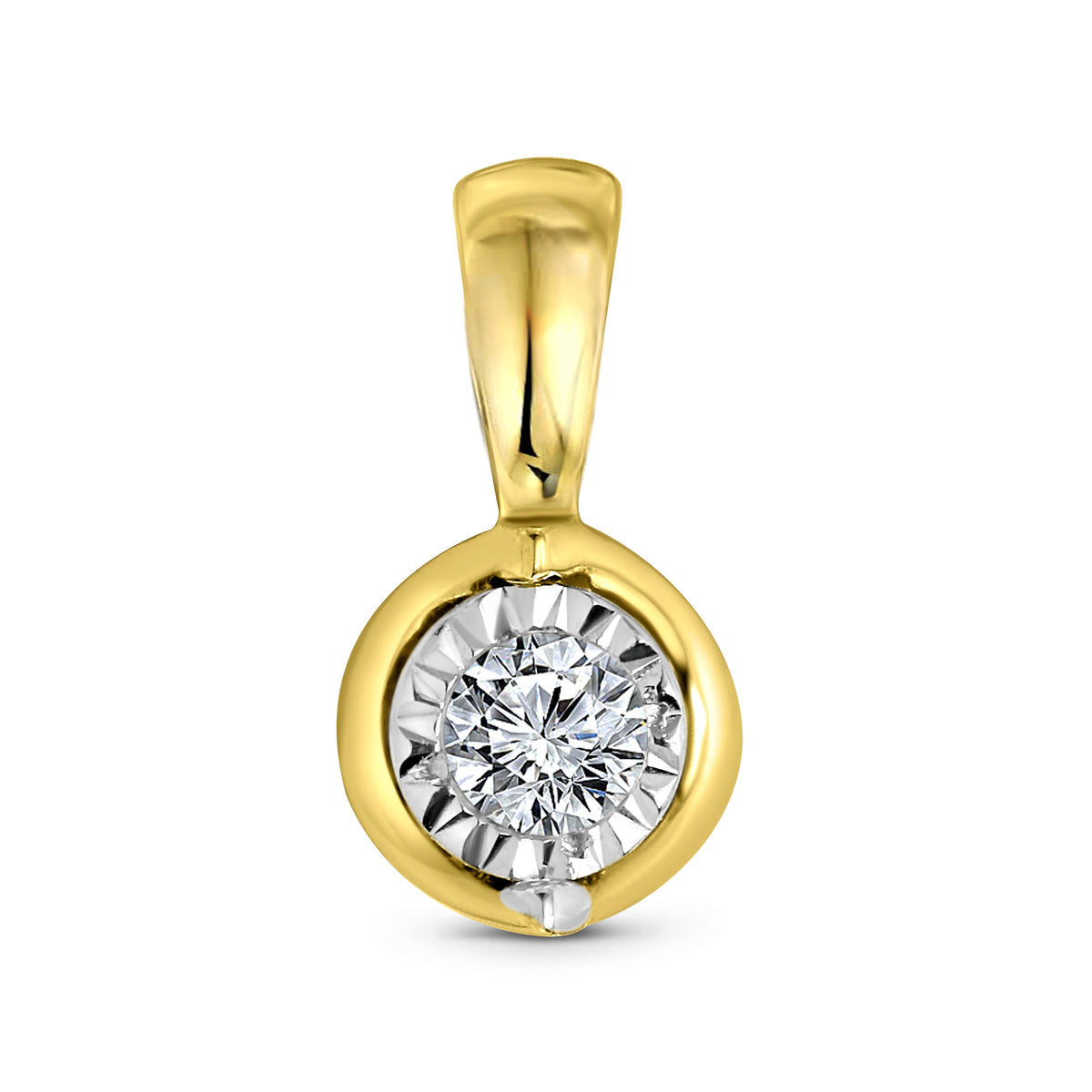 Pandantiv cu diamant de 0,07 ct P480-SOL-Y623-005-G2-YW