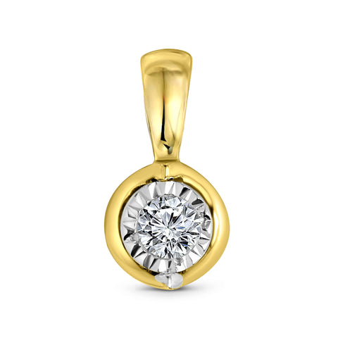 Pandantiv cu diamant de 0,07 ct P480-SOL-Y623-005-G2-YW