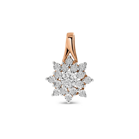Pandantiv din aur roz și aur alb cu diamant P766-PL33608-RW