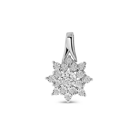 Pandantiv din aur alb cu diamant P766-PL33608-W
