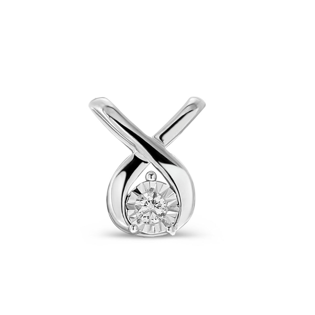 Pandantiv din aur alb cu diamant P766-PL33615-W