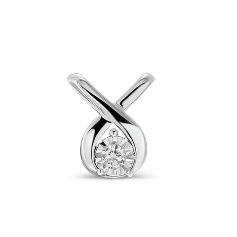 Pandantiv din aur alb cu diamant P766-PL33615-W