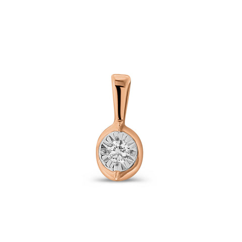 Pandantiv din aur roz și aur alb cu diamant P766-PL33622-RW