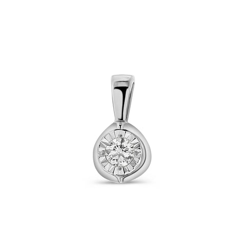 Pandantiv din aur alb cu diamant P766-PL33623-W
