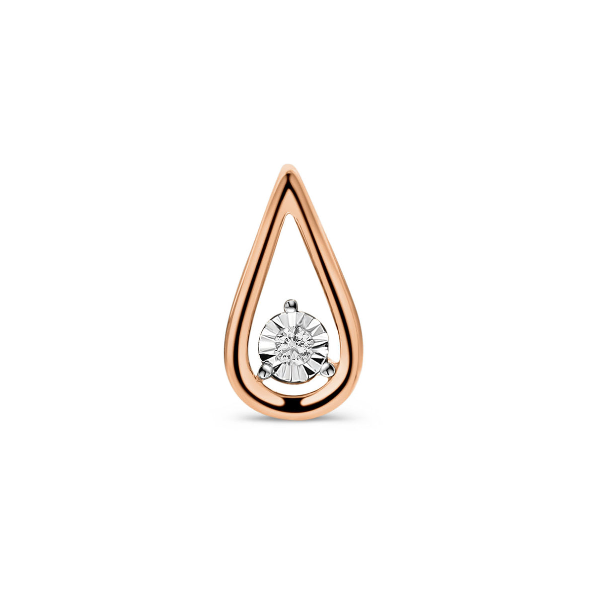 Pandantiv din aur roz și aur alb cu diamant P766-PL33643-RW