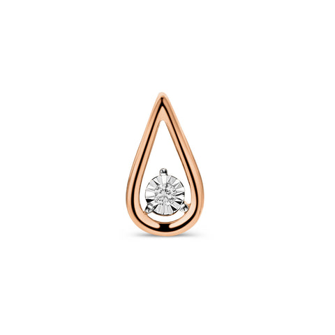 Pandantiv din aur roz și aur alb cu diamant P766-PL33643-RW