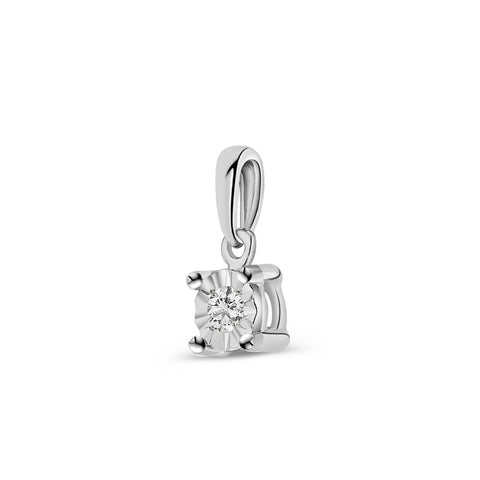 Pandantiv din aur alb cu diamant P766-PL33968-W