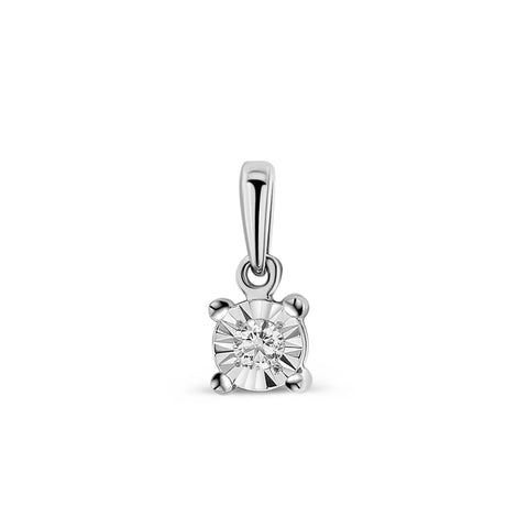 Pandantiv din aur alb cu diamant P766-PL33968-W