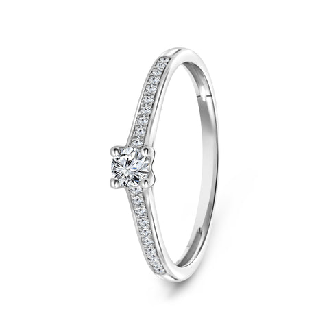 Inel din aur alb cu diamante 41854R027