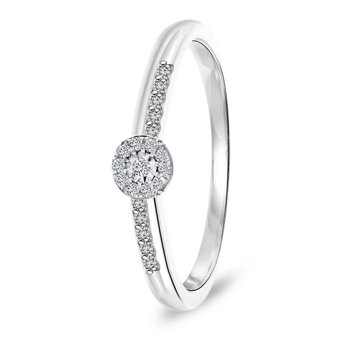 Inel din aur alb cu diamant 46701R021-W