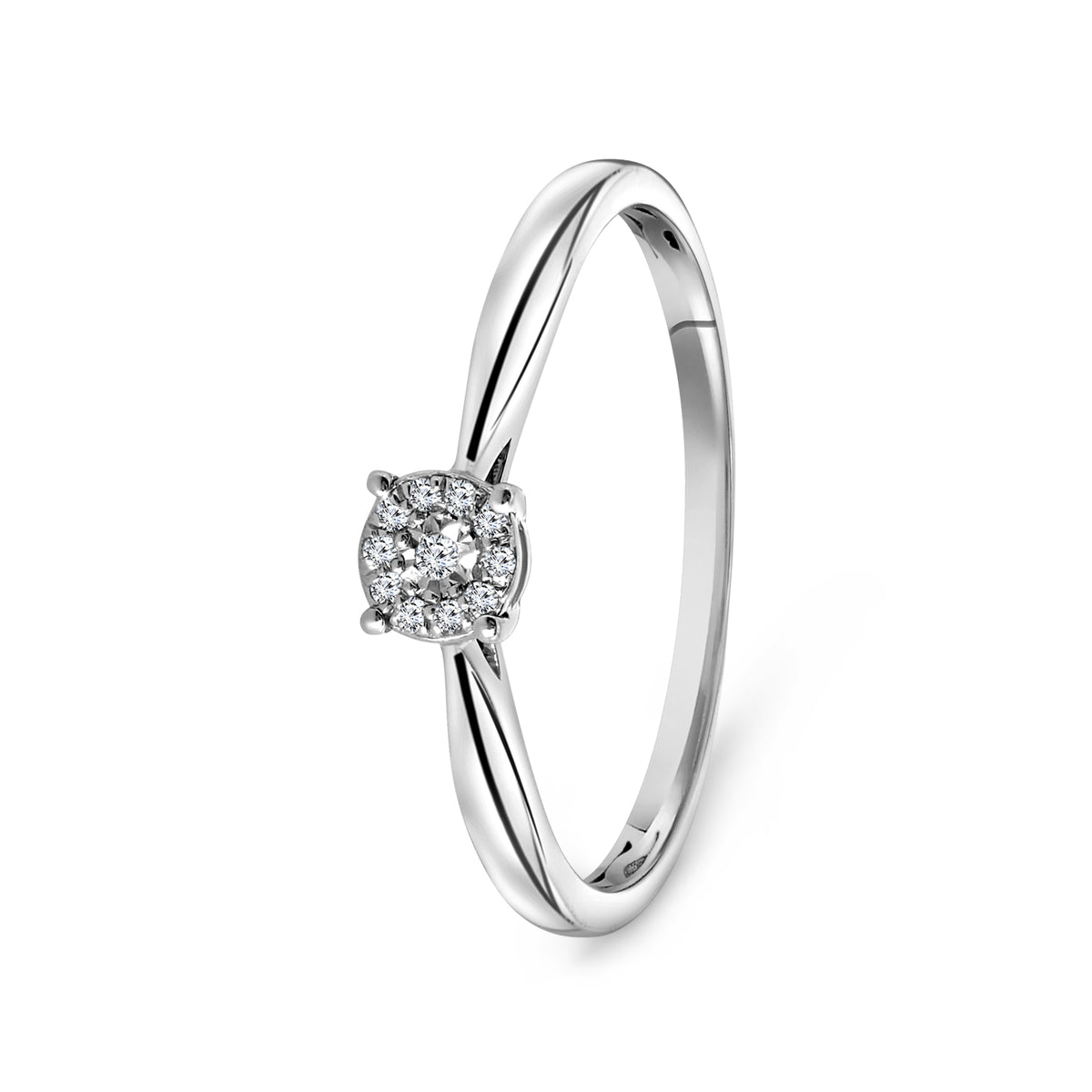 Inel din aur alb cu diamant 53536R053