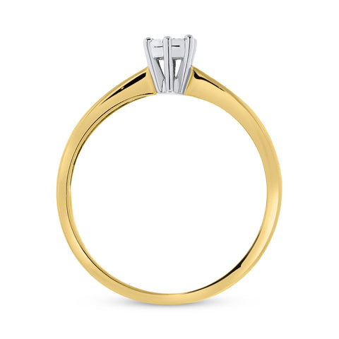 Inel de dama din aur galben cu diamant 42516300