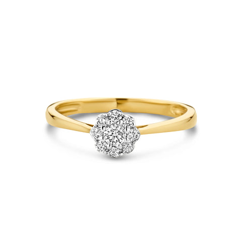 Inel floare din aur galben cu diamant R092-56961R013-Y