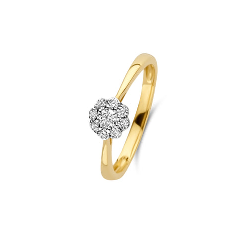 Inel floare din aur galben cu diamant R092-56961R013-Y