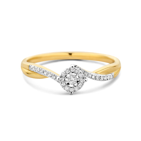 Inel din aur galben cu diamante R092-59056R009-YW