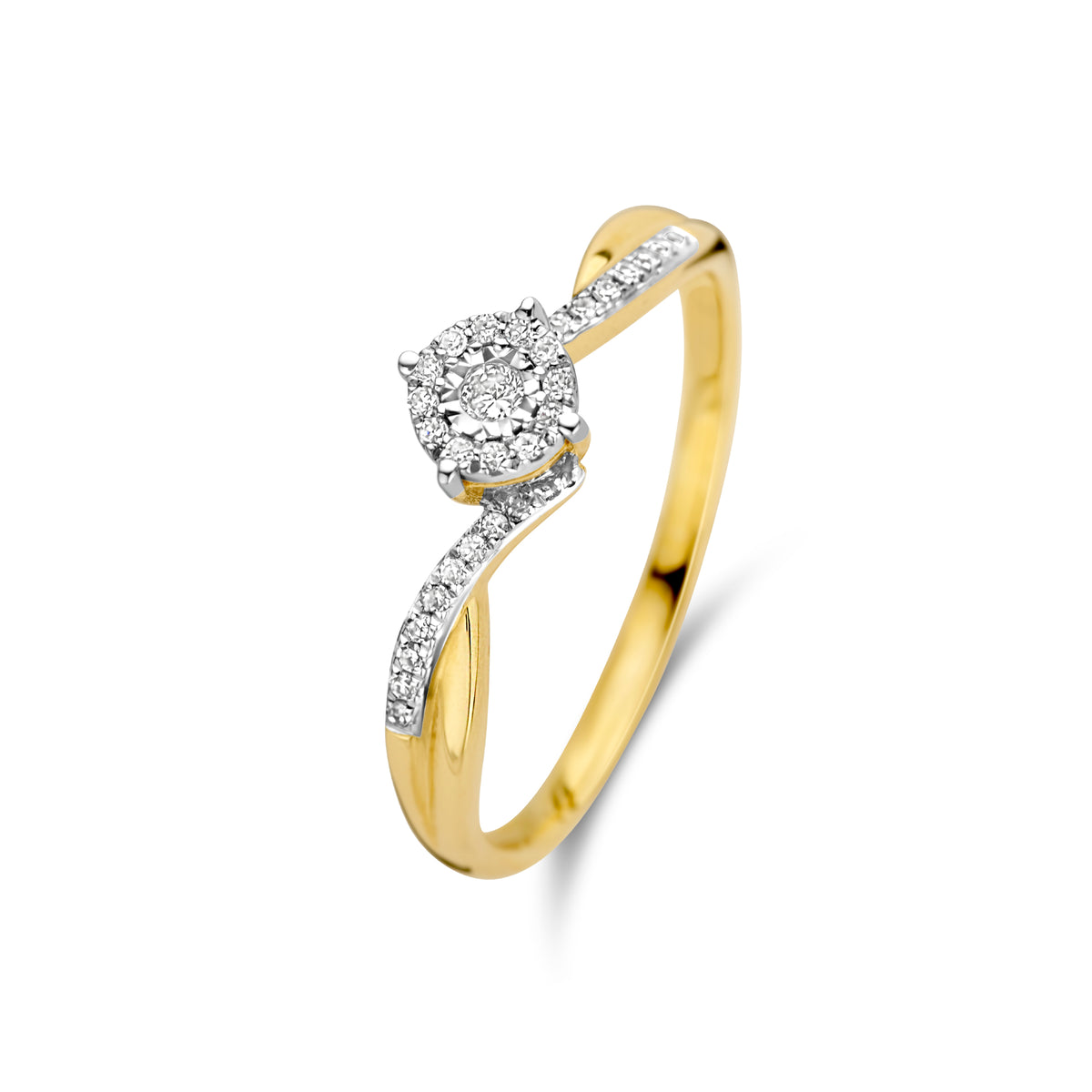 Inel din aur galben cu diamante R092-59056R009-YW