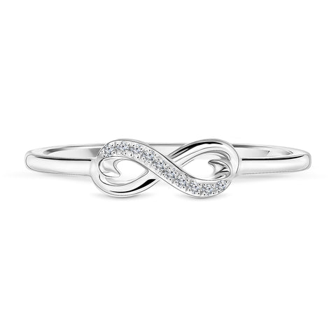 Inel din aur alb cu diamant infinit 60107R001