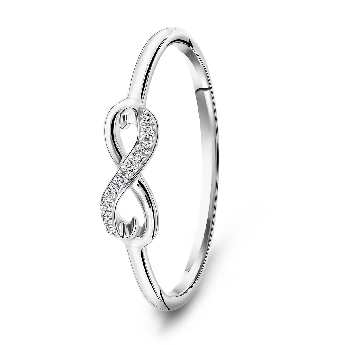 Inel din aur alb cu diamant infinit 60107R001