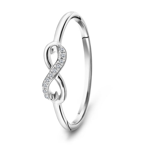 Inel din aur alb cu diamant infinit 60107R001