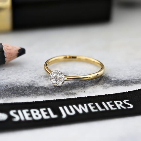 Inel din aur galben cu diamante R092-62564R008-YW