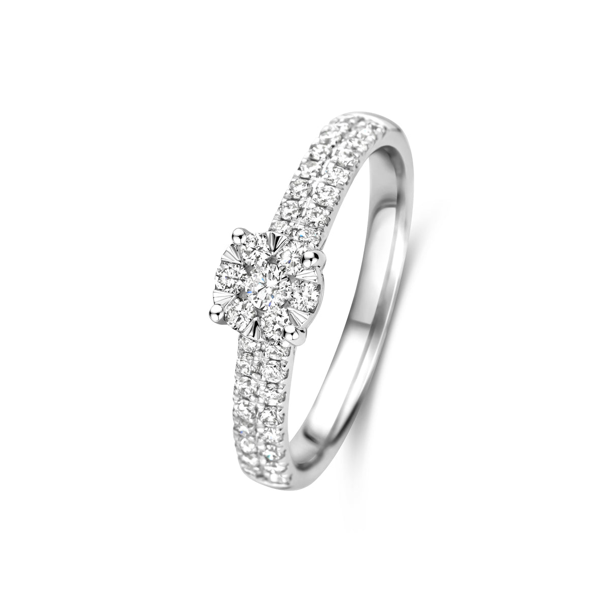 Inel din aur alb cu diamant 62762R012