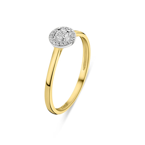 Anturaj de inel din aur galben cu diamante R092-83124R001-YW