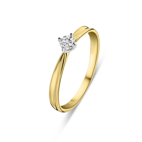 Inel solitaire cu diamant cultivat in laborator R092-91539R-LG-020-YW