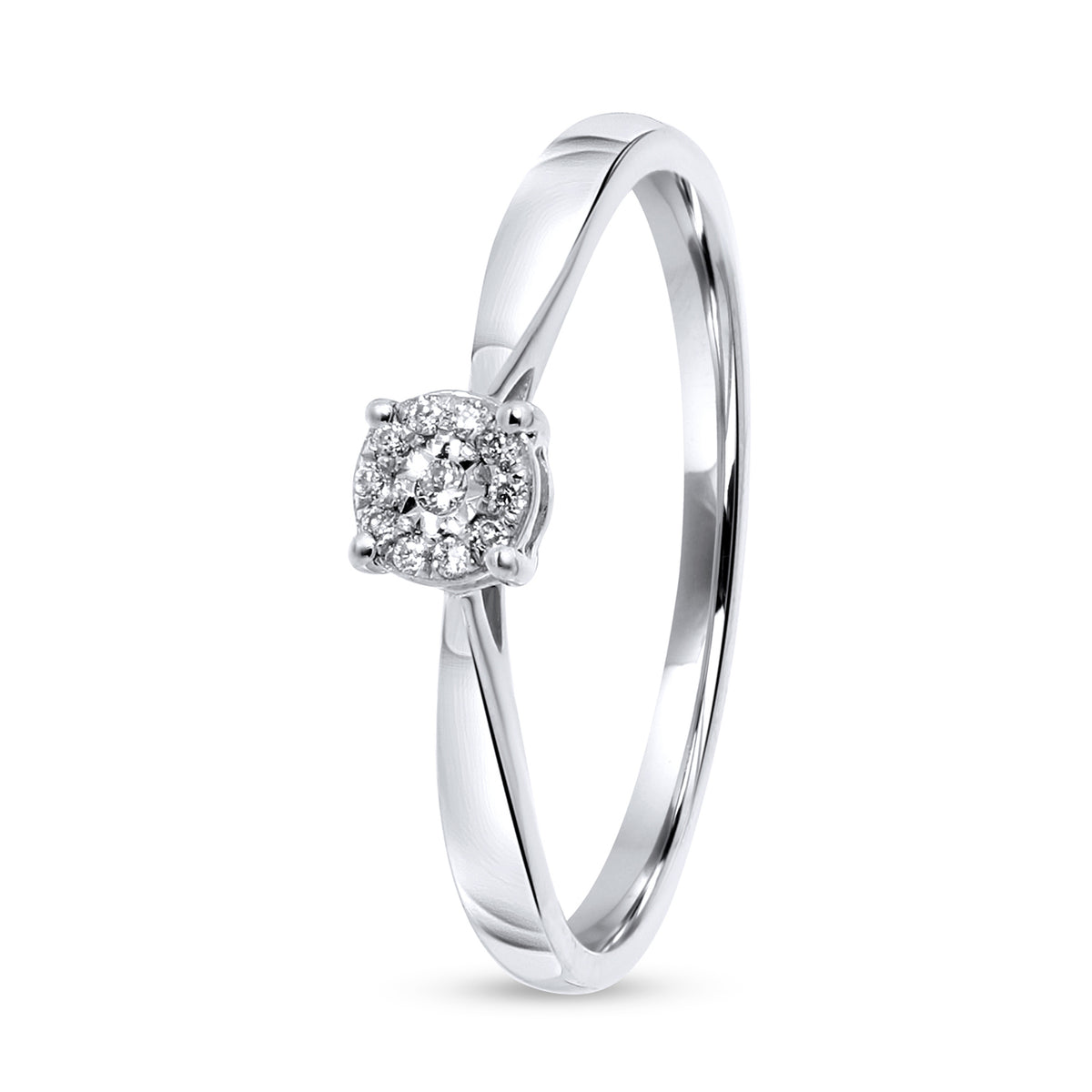 Inel din aur alb cu diamant R53536-W