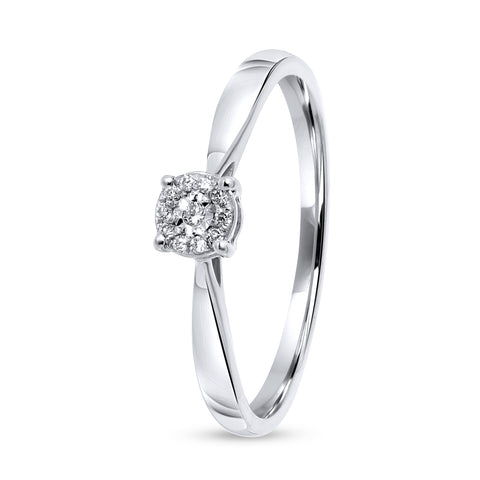 Inel din aur alb cu diamant R53536-W